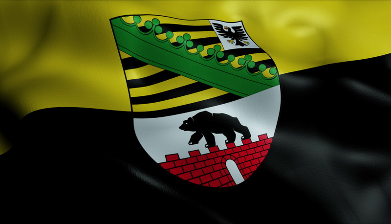 Das Bild zeigt die Flagge von Sachsen-Anhalt Das Bild zeigt die Flagge von Sachsen-Anhalt.